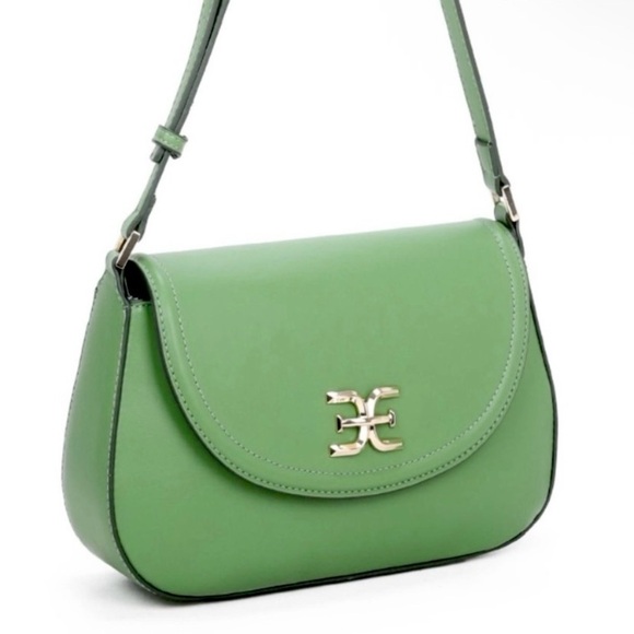 🆕 SAM EDELMAN Bella Shoulder Handbag in Apple Green - Brand New! - Picture 1 of 11